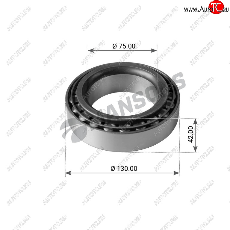 Подшипник ступицы MERCEDES SCANIA MAN SAF BPW наружный (33215) (75х130х41) MANSONS 300.017