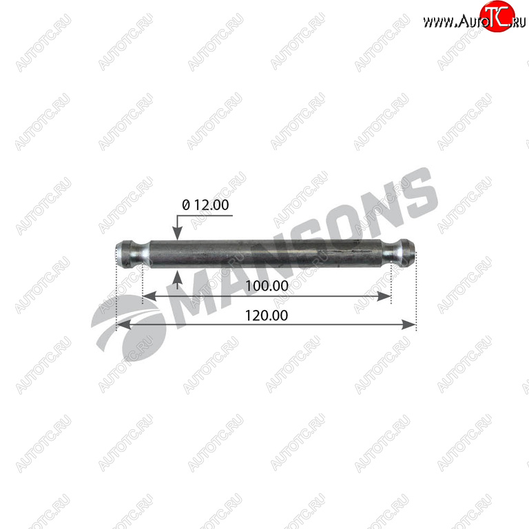 Палец BPW пружины колодки тормозной (12x120) MANSONS 300.187