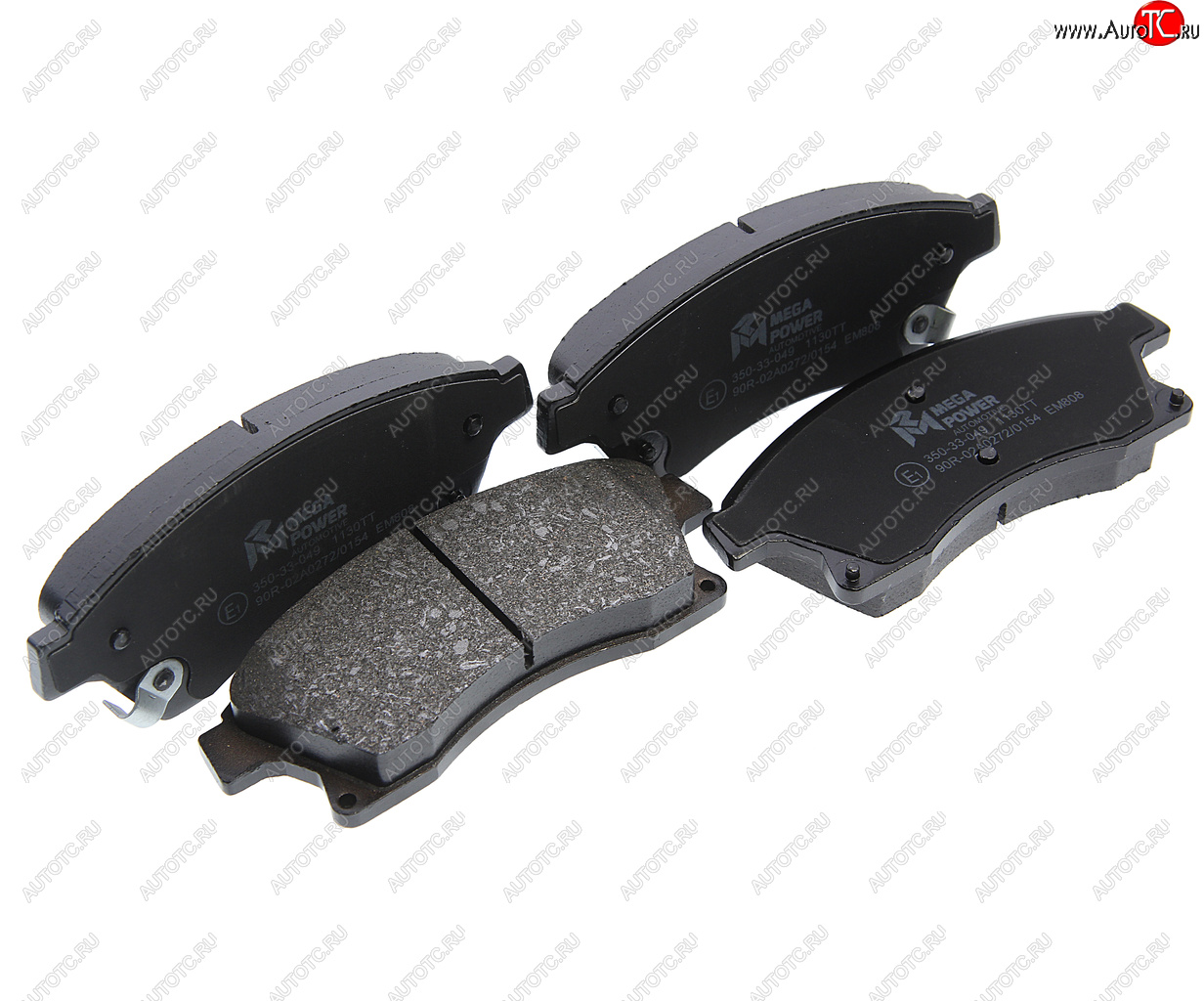 Колодки тормозные CHEVROLET Cruze (09-) OPEL Astra J передние (R15) (4шт.) MEGAPOWER 350-33-049