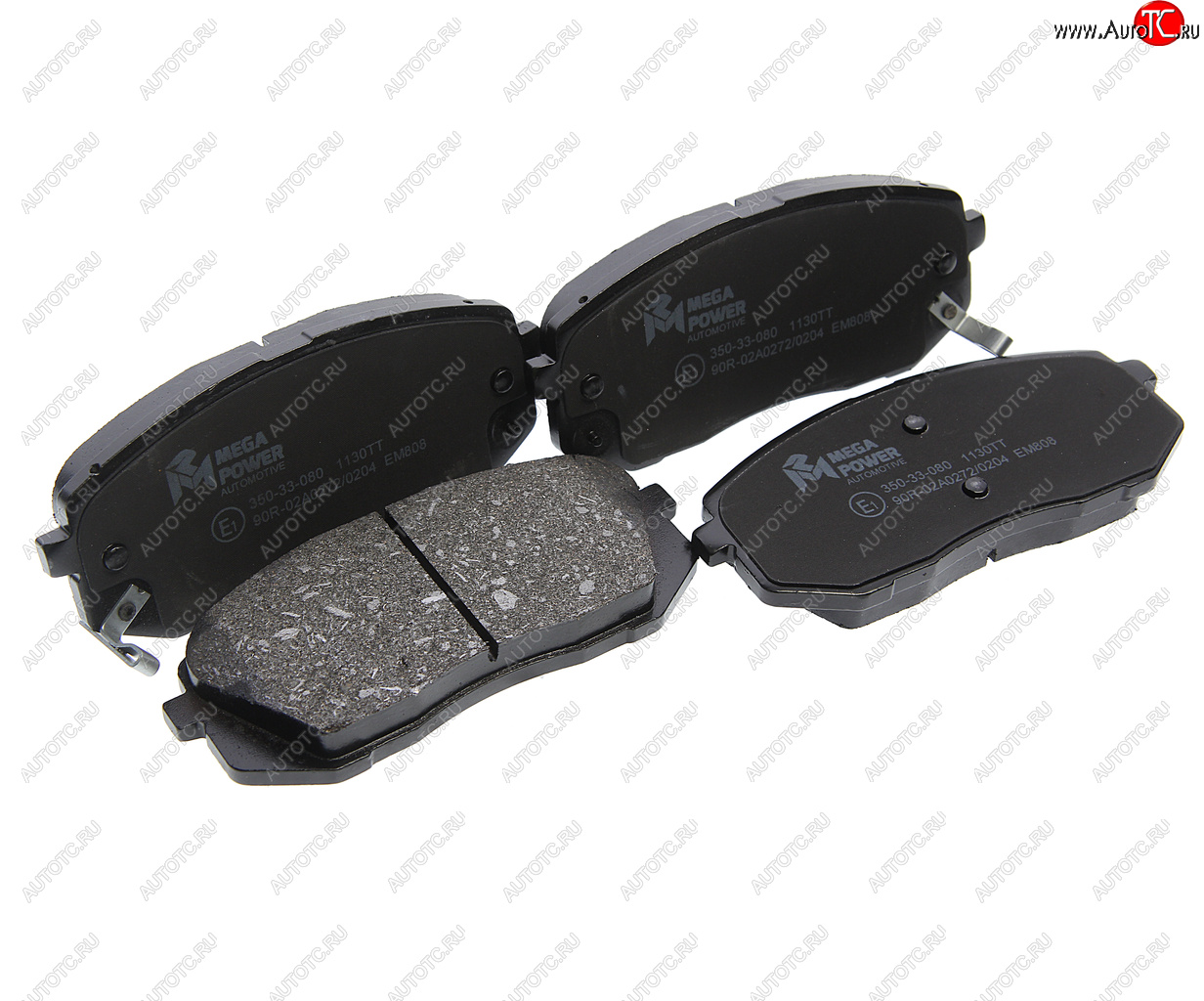 Колодки тормозные HYUNDAI ix35 (10-),Sonata (10-) KIA Sportage (10-) передние (4шт.) MEGAPOWER 350-33-080