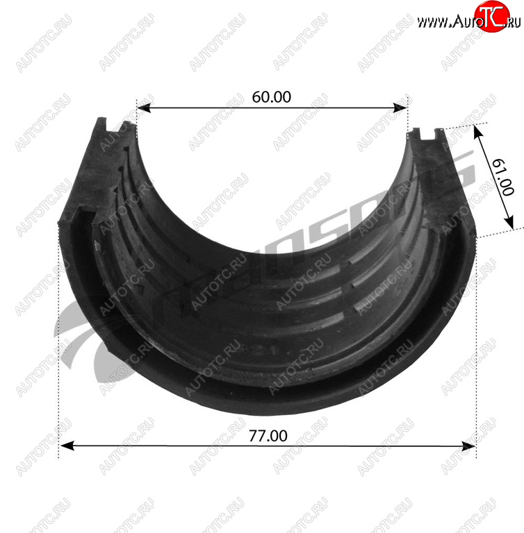 Втулка стабилизатора MAN F90,F2000 заднего (полувкладыш) MANSONS MANSONS 400.502 400.502