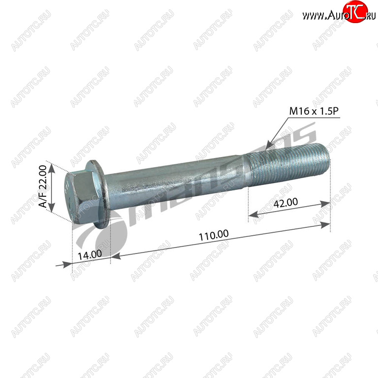 Болт MAN крепления опоры кабины (М16x1.5х110мм) MANSONS 400.557