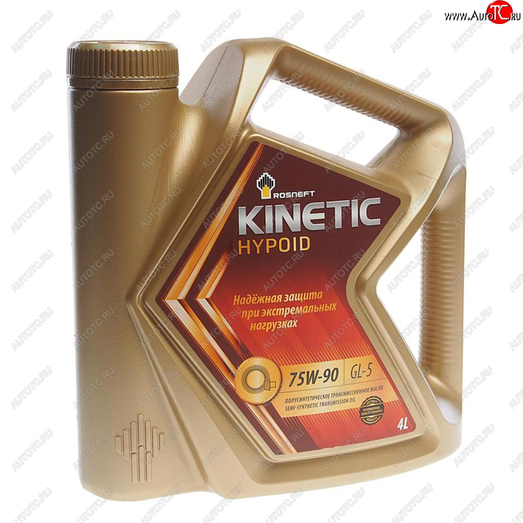 Масло трансмиссионное KINETIC Hypoid GL-5 75W90 псинт.4л РОСНЕФТЬ 40816142