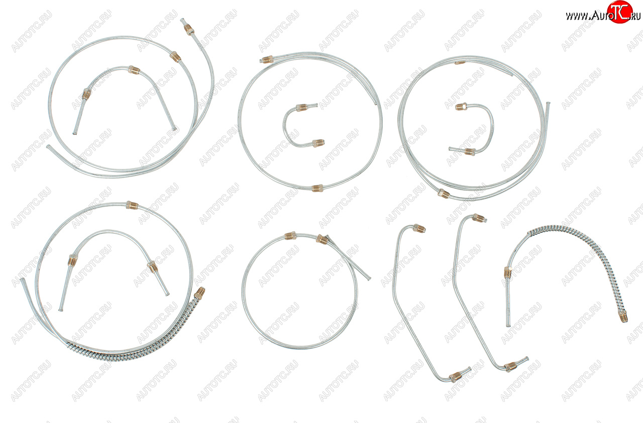 Трубка тормозная УАЗ-452 комплект 12шт. (сталь) ИЖАВТОТОРМ 452-3506010