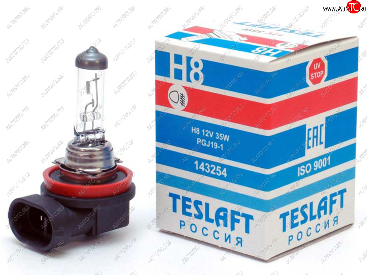 Лампа 12V H8 35W PGJ19-1 800лм Стандарт TESLAFT (Россия) 4631111143254