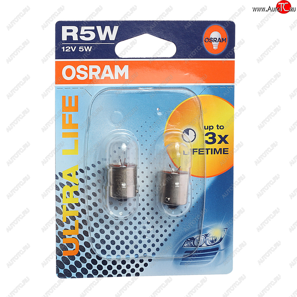 Лампа 12V R5W BA15s блистер (2шт.) Ultra Life OSRAM 5007ult-02b