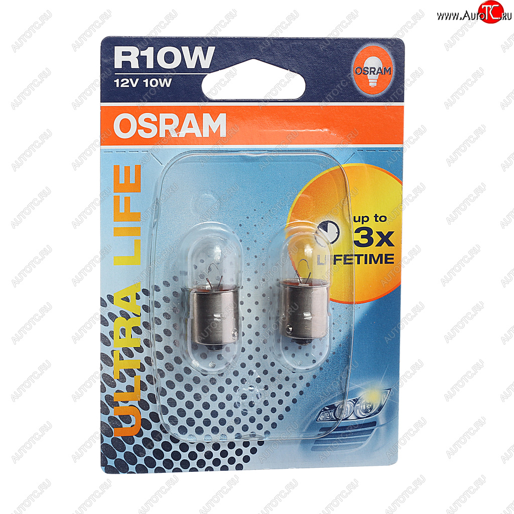 Лампа 12V R10W BA15s блистер (2шт.) Ultra Life OSRAM 5008ult-02b