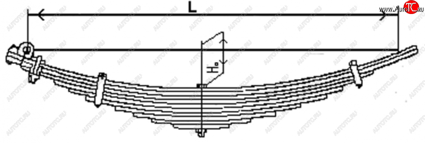 Рессора МАЗ-509 задняя (15 листов) L=1846мм ОАО МАЗ (МРЗ) 509-2912012-13