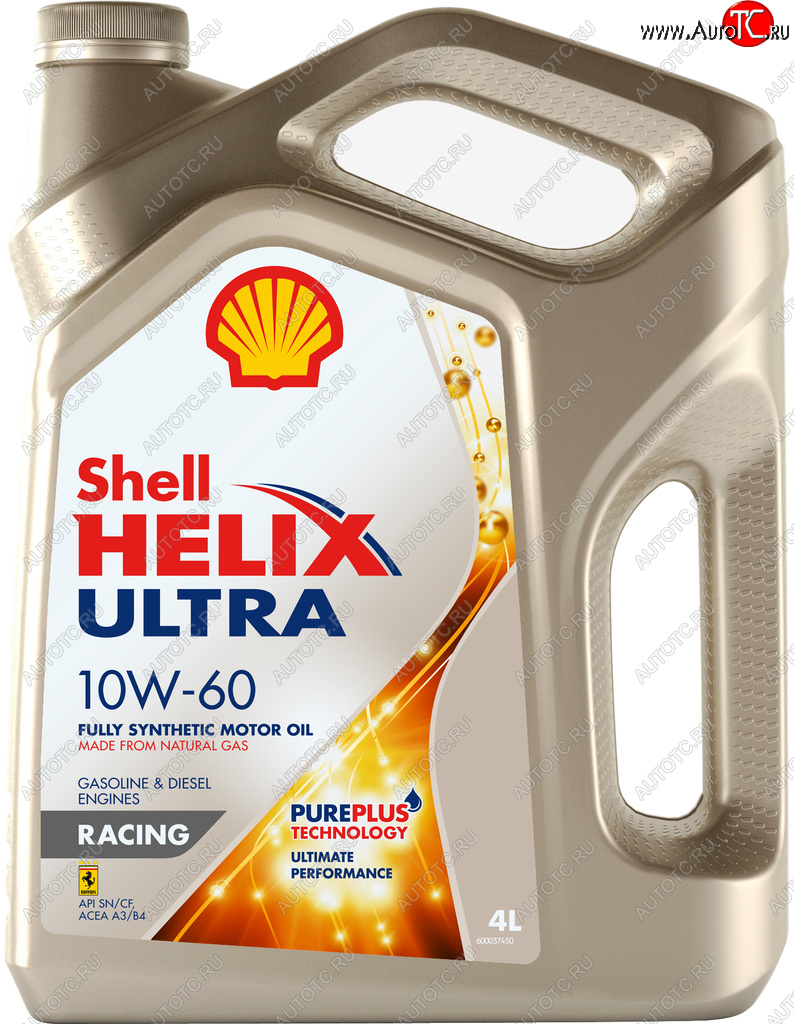 Масло моторное HELIX ULTRA RACING 10W60 A3B4SN синт.4л SHELL 550046412