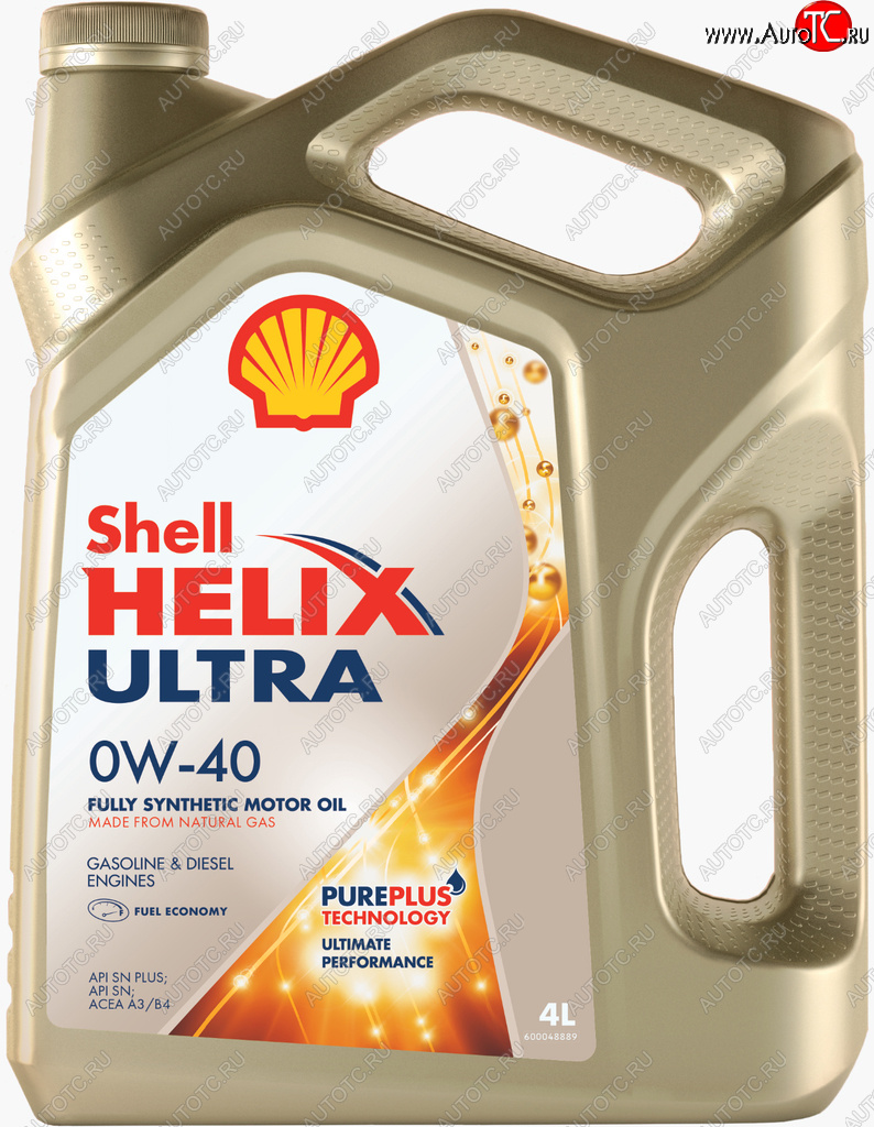 Масло моторное HELIX ULTRA 0W40 A3B4SP синт.4л SHELL 550055900