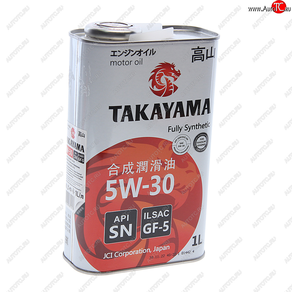 Масло моторное Adaptec SNGF-5 5W30 синт.1л TAKAYAMA 605584