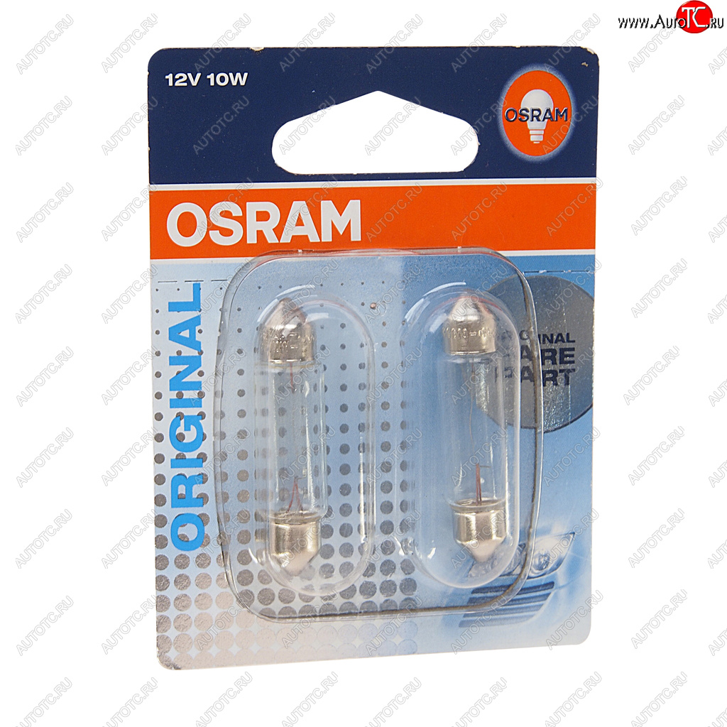 Лампа 12V C10W SV8.5-8 41мм блистер (2шт.) OSRAM 6411-02b