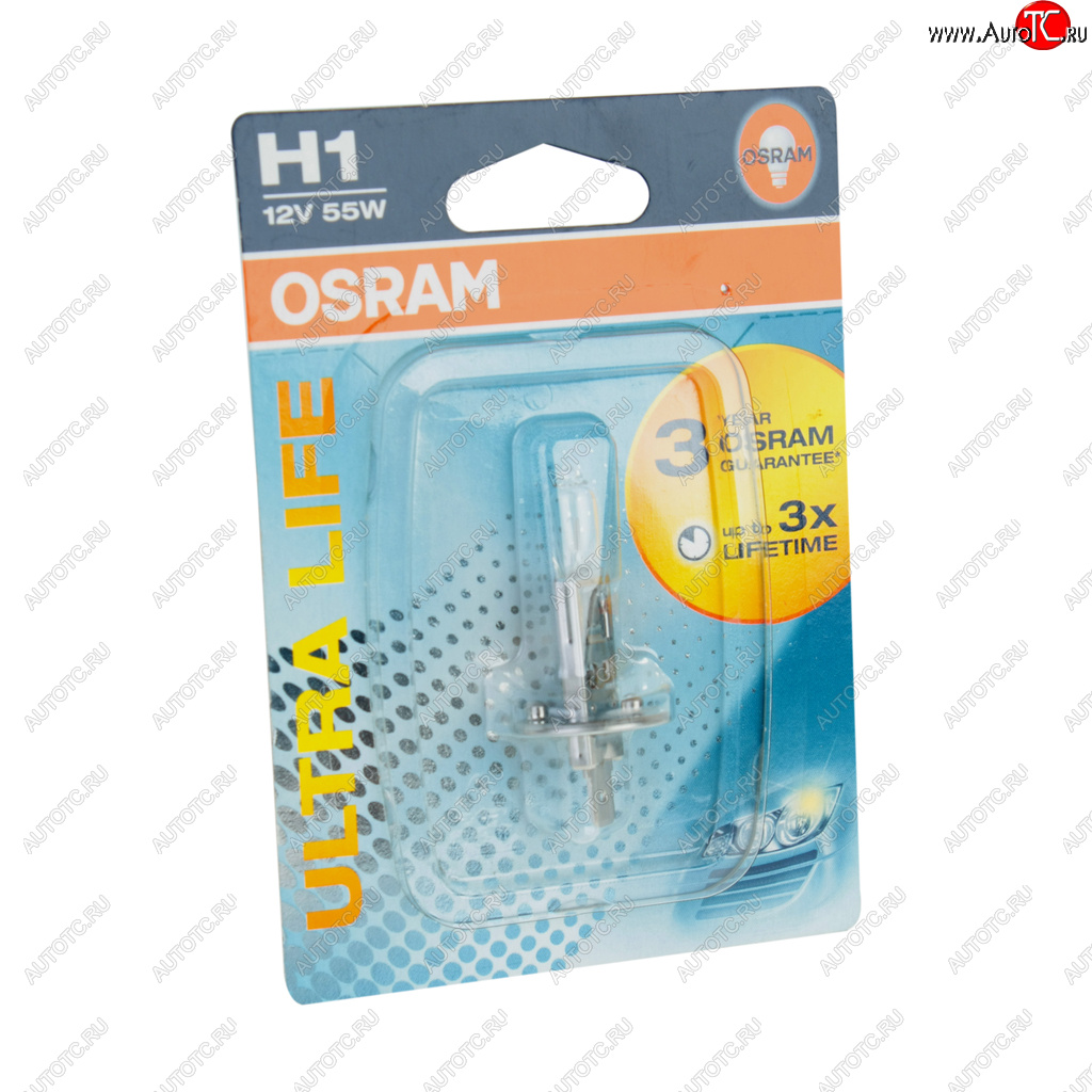 Лампа 12V H1 55W P14.5s блистер (1шт.) Ultra Life OSRAM 64150ult-01b