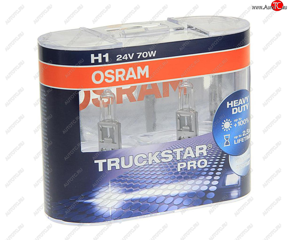 Лампа 24V H1 70W P14.5s +120% бокс (2шт.) Truckstar Pro OSRAM 64155tsp-hcb