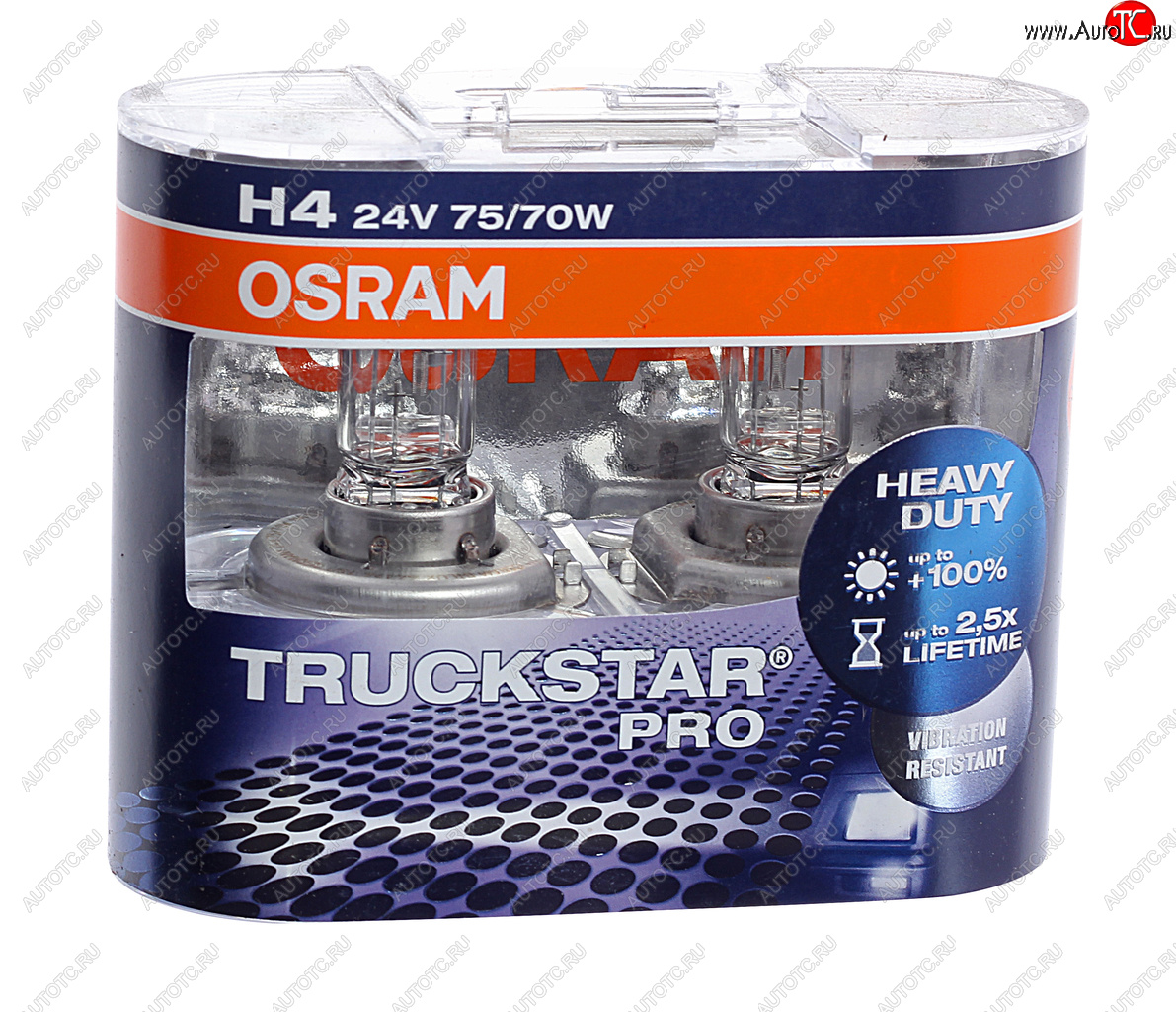 Лампа 24V H4 7570W P43t-38 +120% бокс (2шт.) Truck Star Pro OSRAM 64196tsp-hcb