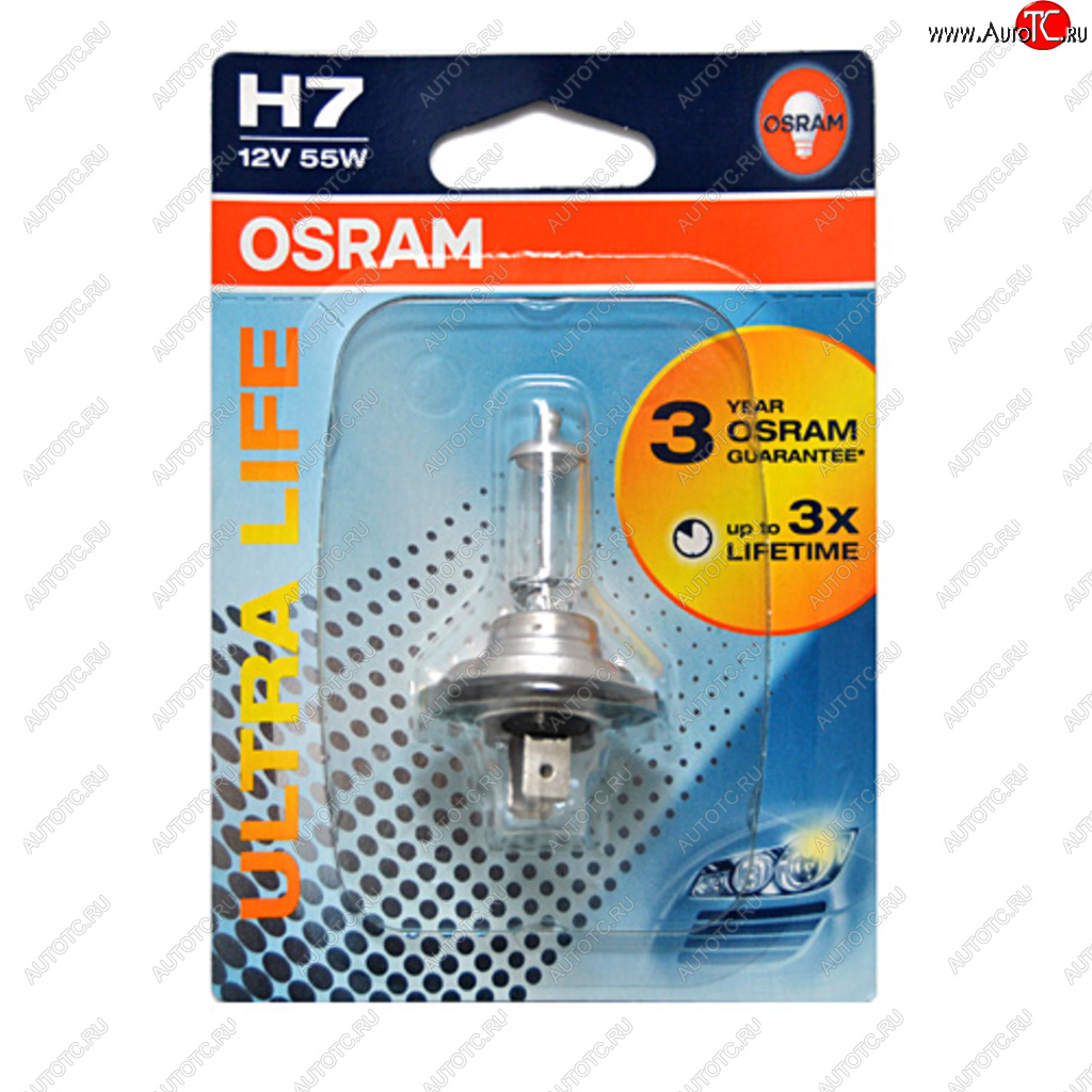 Лампа 12V H7 55W PX26d блистер (1шт.) Ultra Life OSRAM 64210ult-01b