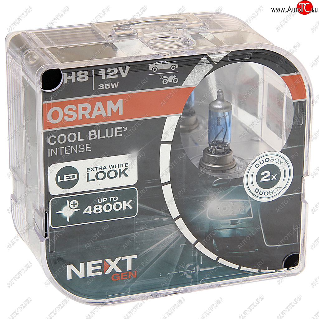 Лампа 12V H8 35W PGJ19-2 +100% 5000K евробокс (2шт.) Cool Blue Intense NextGen OSRAM 64212cbn2(euro)