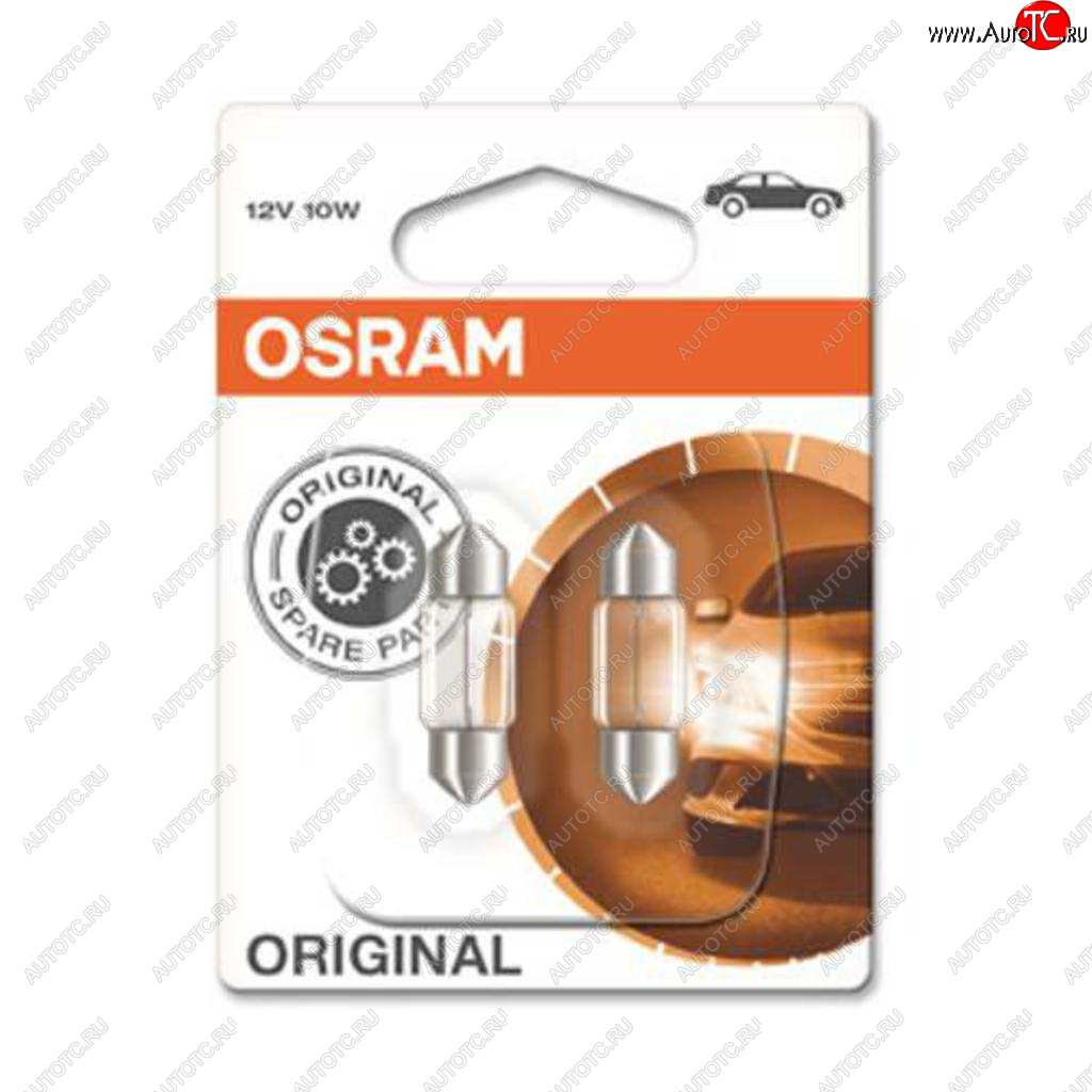 Лампа 12V C10W SV8.5-8 31мм блистер (2шт.) OSRAM 6438-02b