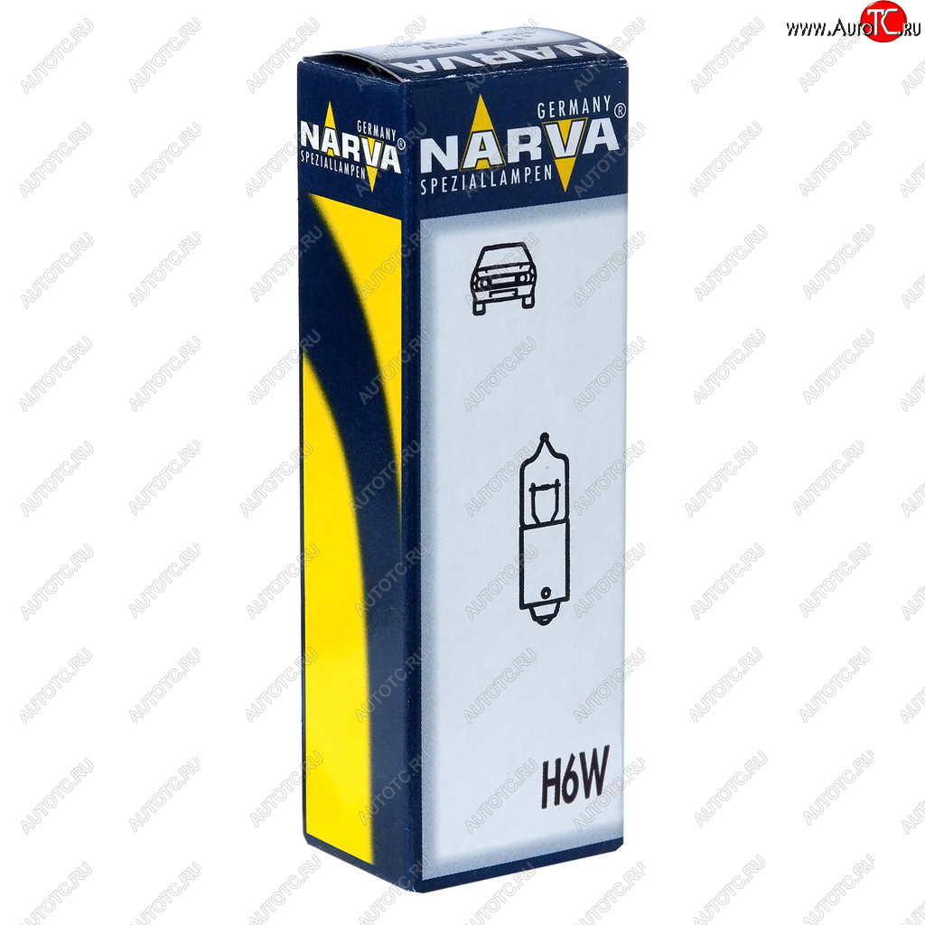 Лампа 12V H6W 6W BAX9s Halogen Miniature NARVA 681613000