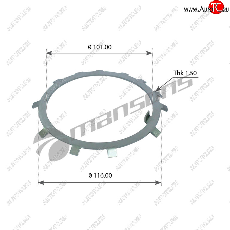 Шайба КАМАЗ-5490 MERCEDES ступицы MANSONS 700.288