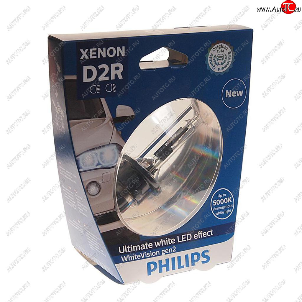 Лампа ксеноновая D2R 35W P32d-3 5000K блистер (1шт.) Xenon White Vision Gen2 PHILIPS 85126whv2s1