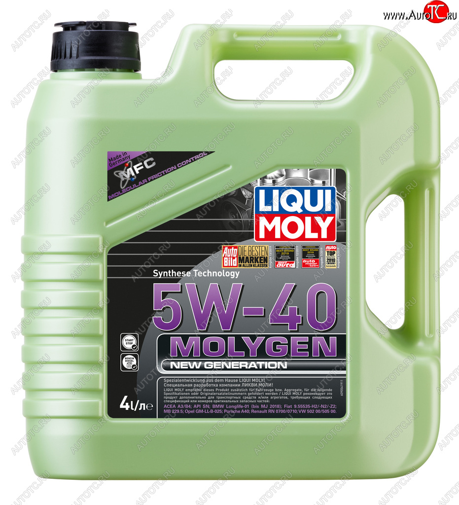 Масло моторное MOLYGEN 5W40 синт.4л LIQUI MOLY 8578