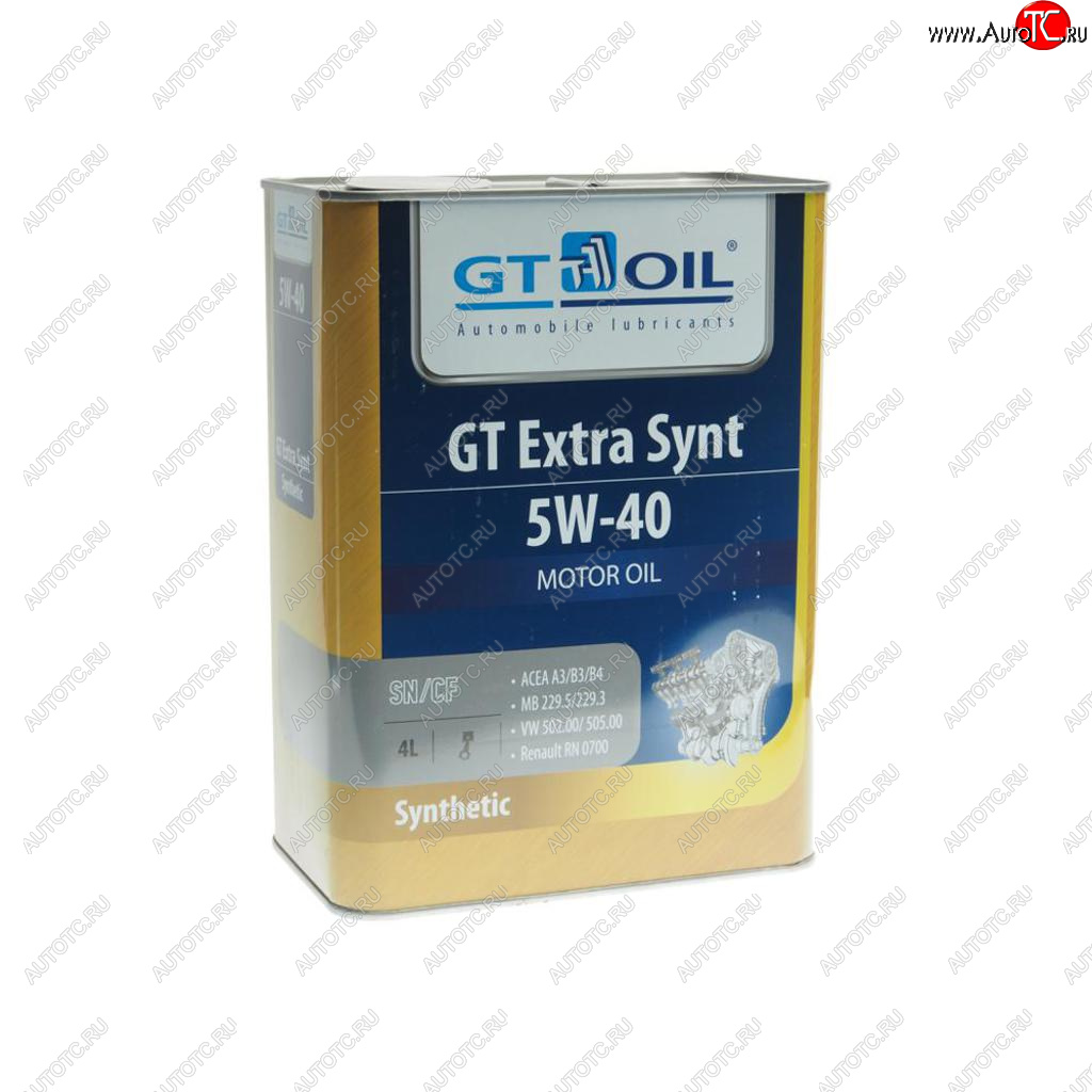 Масло моторное GT EXTRA SYNT API SNCF 5W40 синт.4л GT OIL 8809059407417