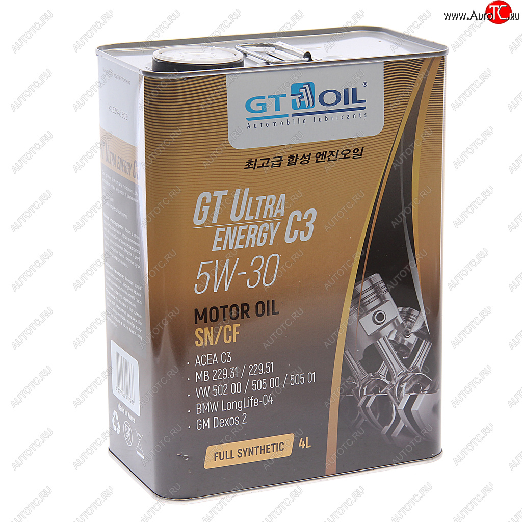 Масло моторное GT Ultra Energy C3  5W30 синт.4л GT OIL 8809059407936