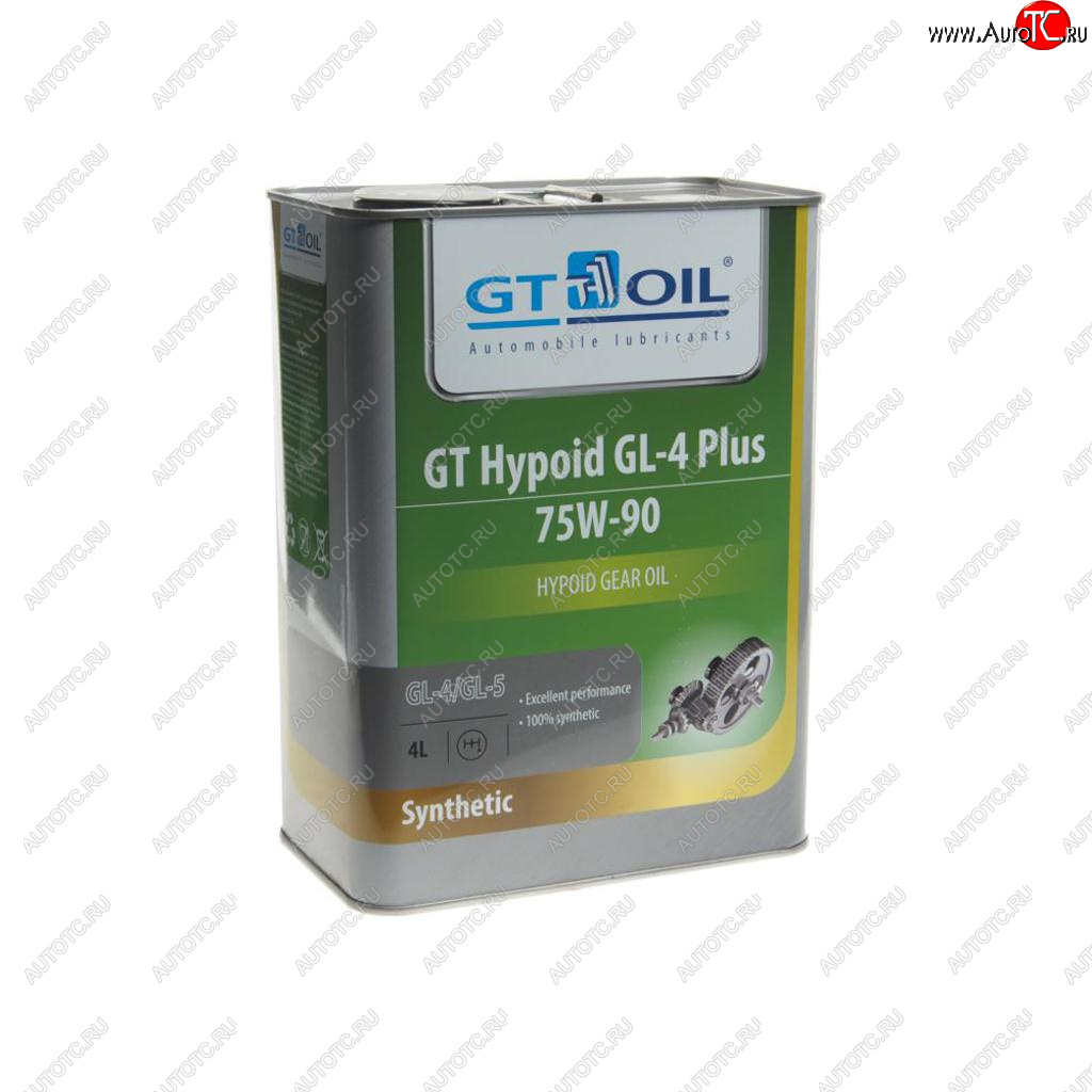 Масло трансмиссионное GT Hypoid GL-4 75W90 Plus синт.4л GT OIL 8809059407998