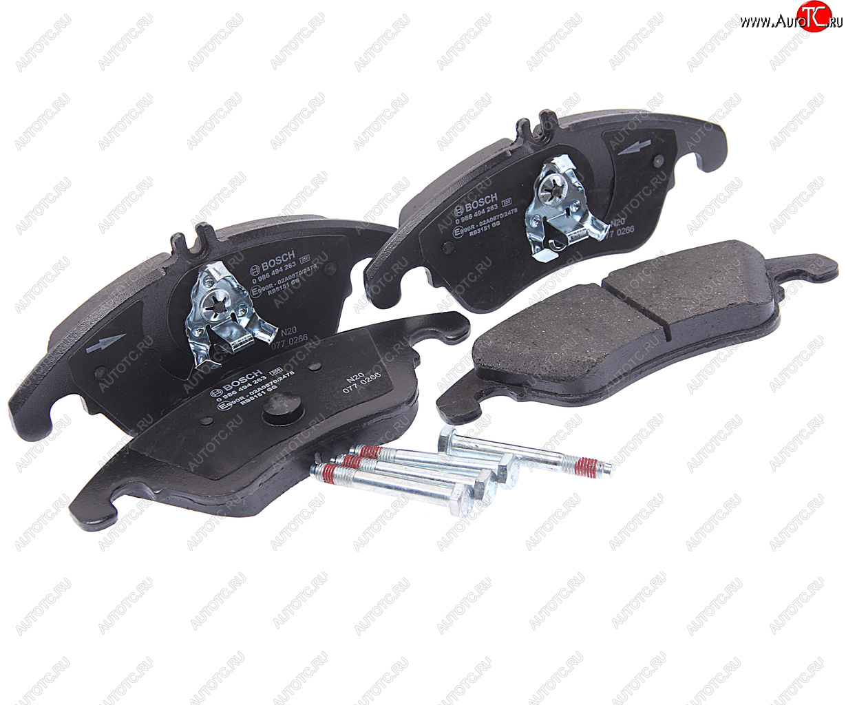 Колодки тормозные MERCEDES C (W204,S204),E (W212,S212,A207) передние (4шт.) BOSCH BOSCH 0986494263 0986494263