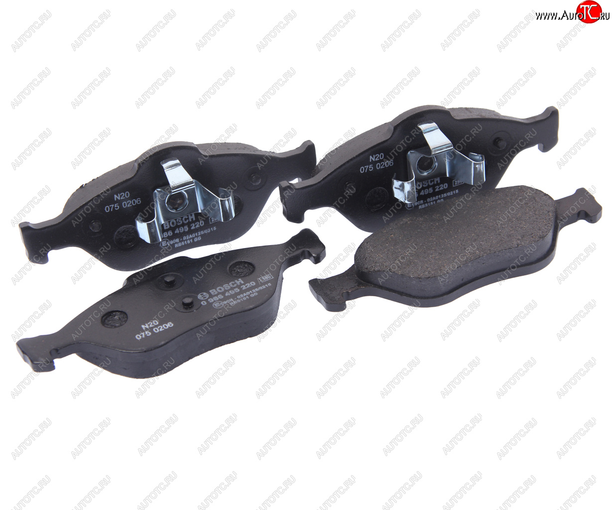 Колодки тормозные FORD Fiesta (95-01-), Fusion (01-) MAZDA 2 (03-), 121 (96-) передние (4шт.) BOSCH BOSCH 0986495220 0986495220