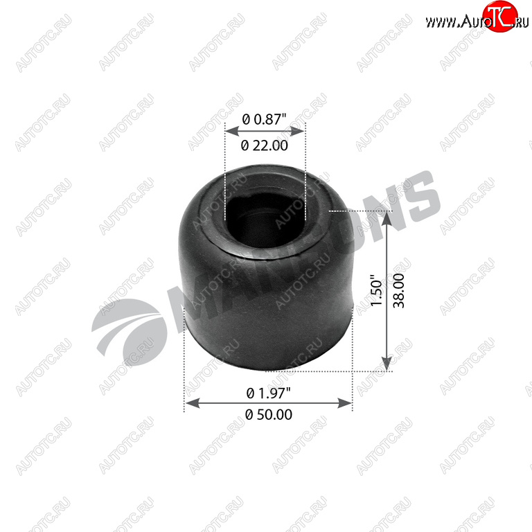 Буфер VOLVO FH12,FH13,FH16,FM9,FM12,FM13 кабины верхний MANSONS 900.041