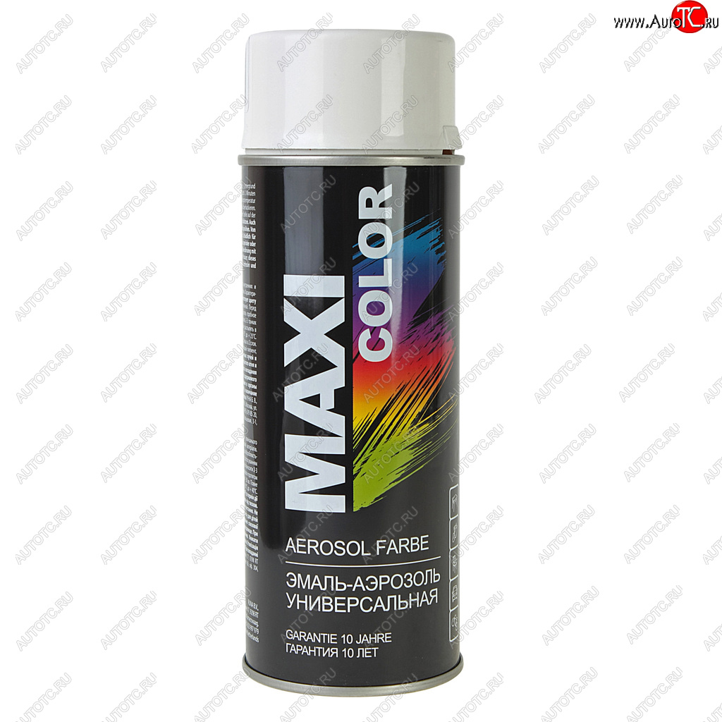 Краска белая аэрозоль 400мл MAXI COLOR 9010mx