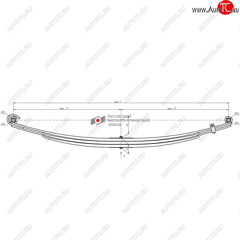 Рессора КАМАЗ-5490 передняя (3 листа) L=1830мм ЧМЗ 902403kz-2902012-15