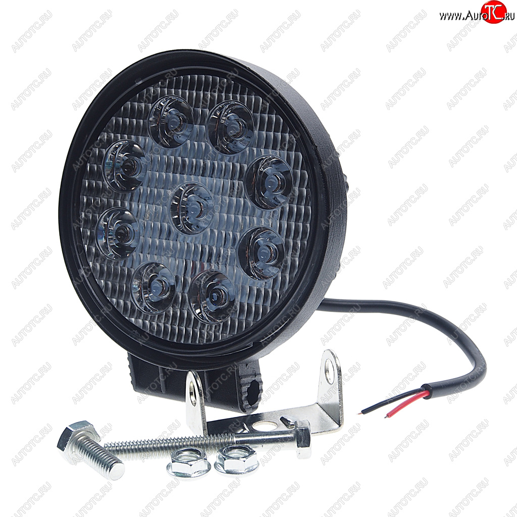 Фара рабочего света круглая 115х142x42мм 27W 9LED (рассеянный свет) AVTOELECTRICA ae27r-9led-42pc ае