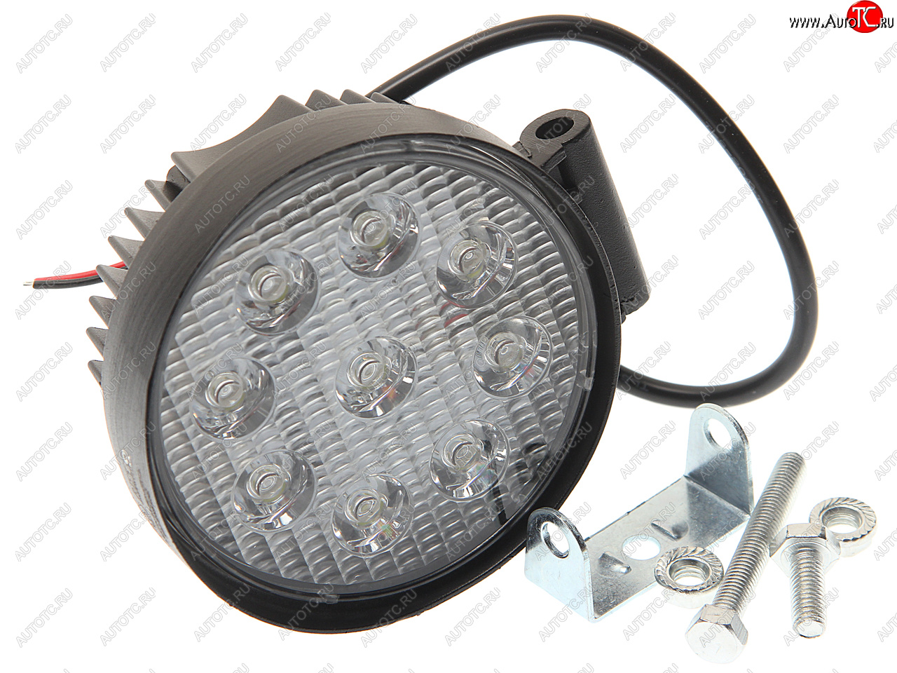 Фара рабочего света круглая 115х142x55мм 27W 9LED (рассеянный свет) AVTOELECTRICA ae27r-9led-55pc ае