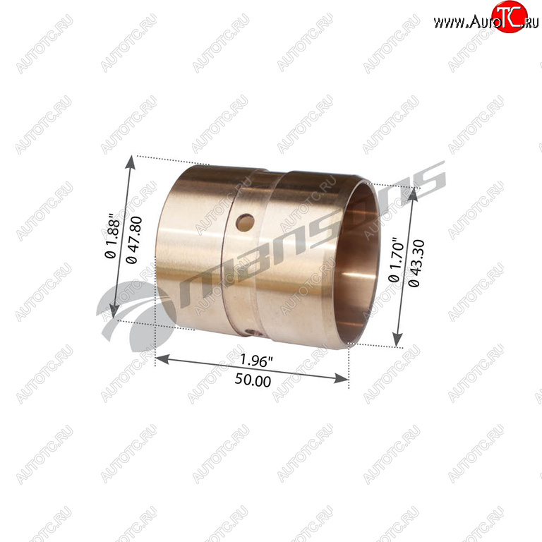 Втулка ROR TM вала тормозного бронзовая (43х48х50) MANSONS csb02