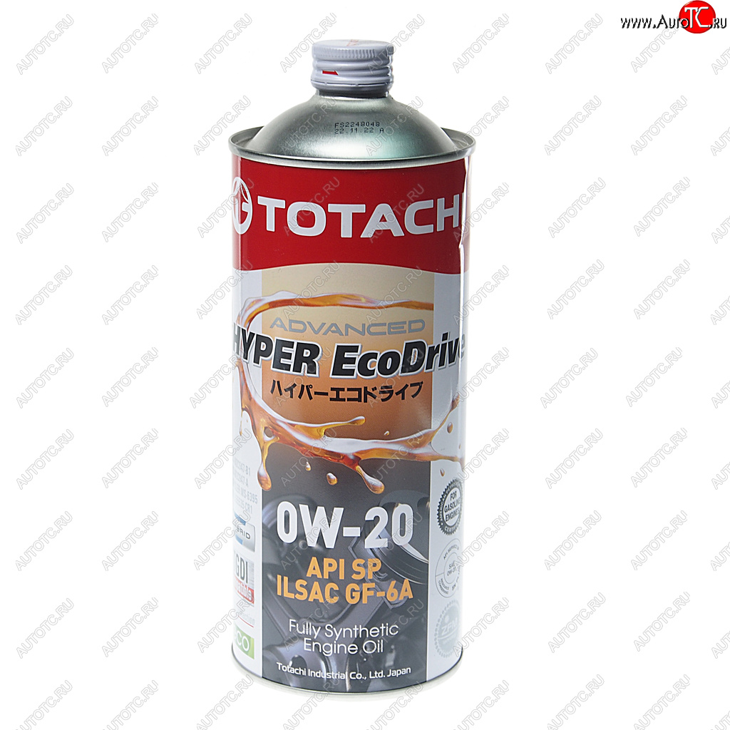 Масло моторное HYPER ECODRIVE SPGF-6A 0W20 синт.1л TOTACHI e0101