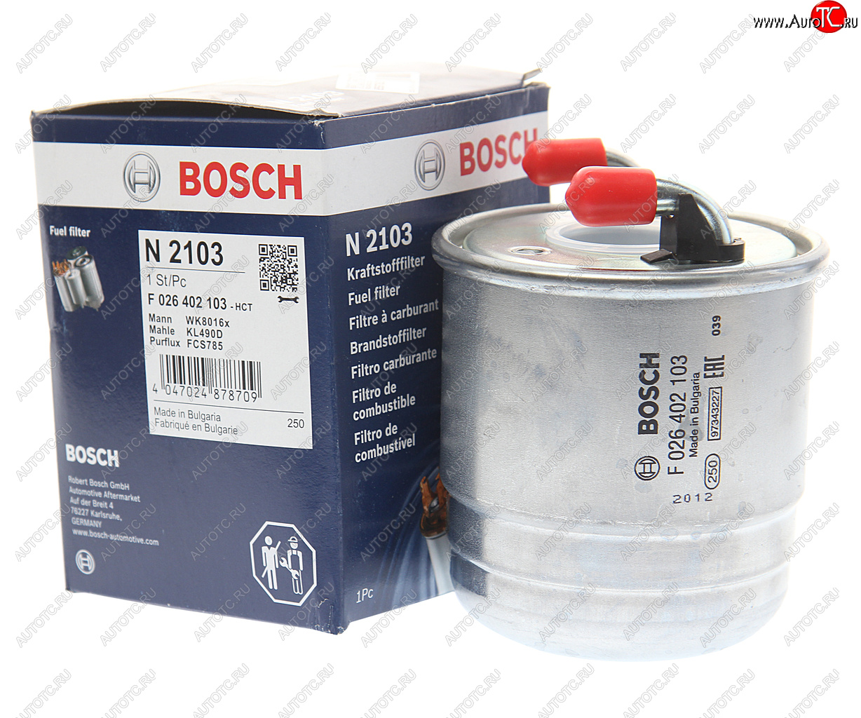 Фильтр топливный MERCEDES C (W204) (07-13),E (W212) (09-) BOSCH f026402103