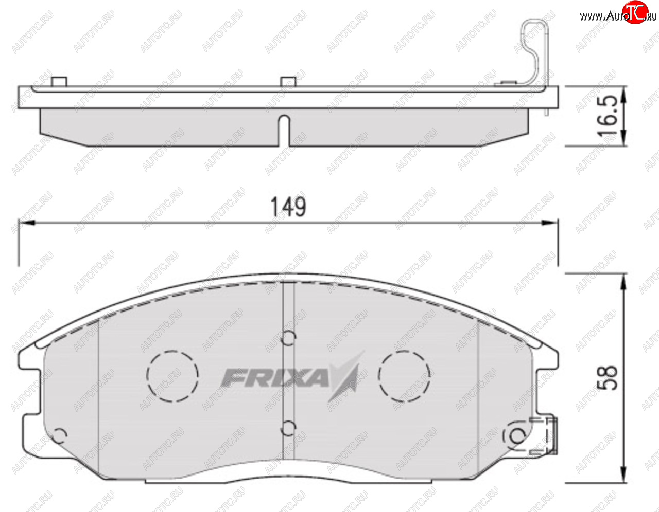 Колодки тормозные HYUNDAI Santa Fe (01-) SSANGYONG Actyon,Rexton (02-) передние (4шт.) FRIXA HANKOOK FRIXA fph09n fph09n