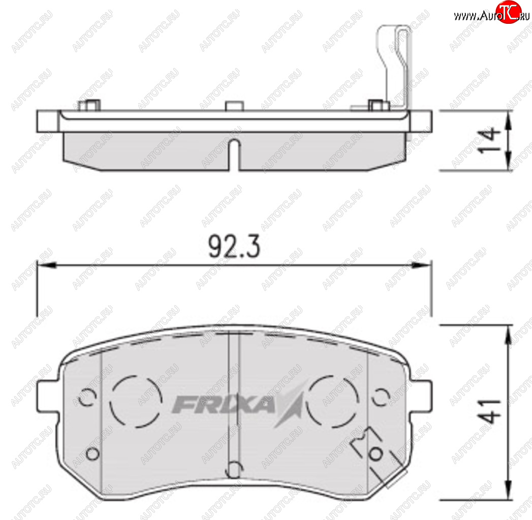 Колодки тормозные HYUNDAI i10 KIA Picanto (04-) задние (4шт.) FRIXA fpk20r