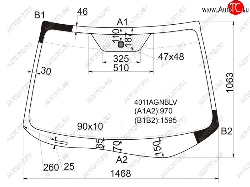 Стекло лобовое Honda CR-V 11-18 4011AGNBLV