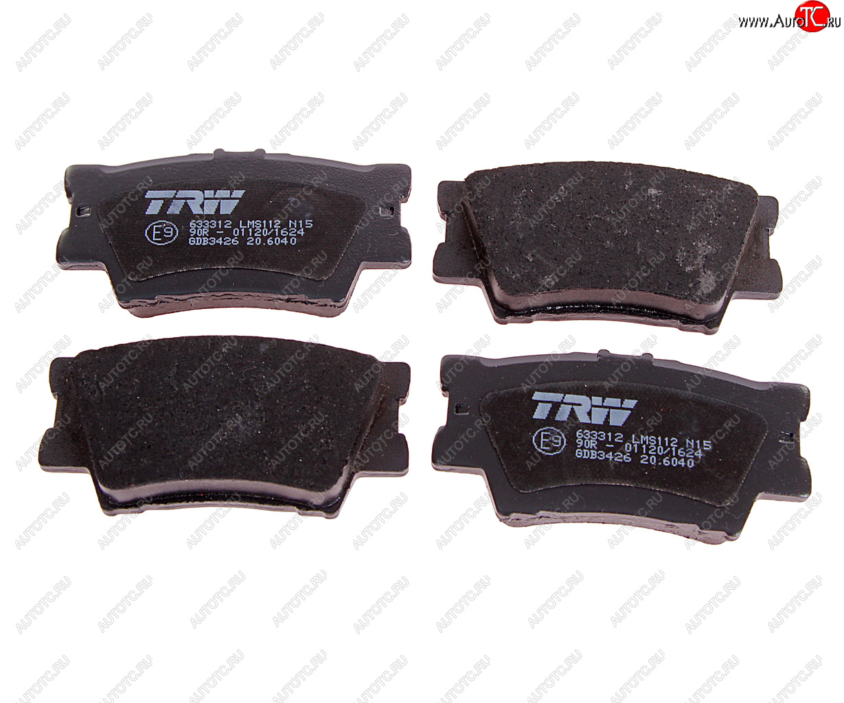 Колодки тормозные TOYOTA Rav 4 (2.02.2),Camry V40 (06-) задние (4шт.) TRW gdb3426