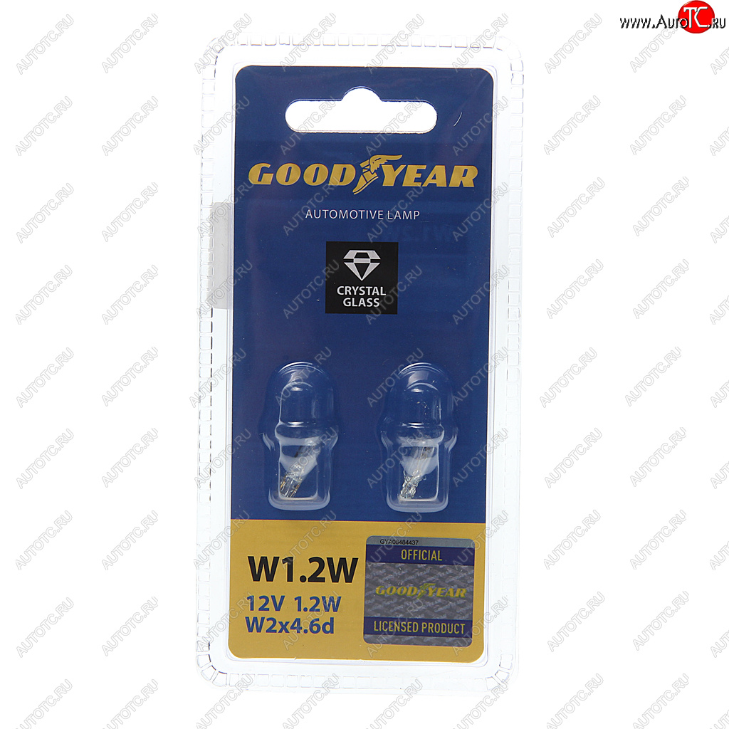 Лампа 12V W1.2W W2x4.6d блистер (2шт.) GOODYEAR gy015202