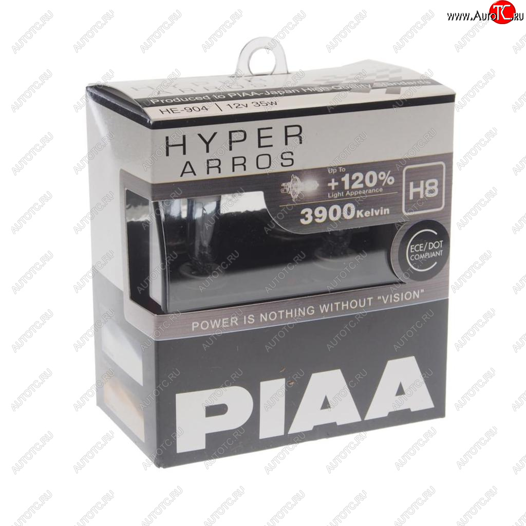 Лампа 12V H8 35W +120% бокс (2шт.) Hyper Arros PIAA he-904-h8