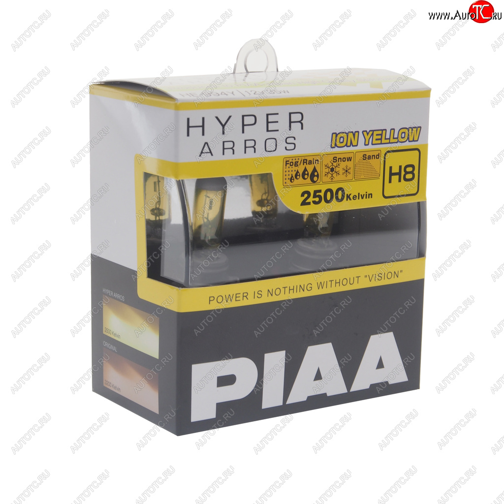 Лампа 12V H8 35W PGJ19-1 2500K бокс (2шт.) Hyper Arros Ion Yellow PIAA PIAA (Пиаа) he-994y-h8 he-994y-h8