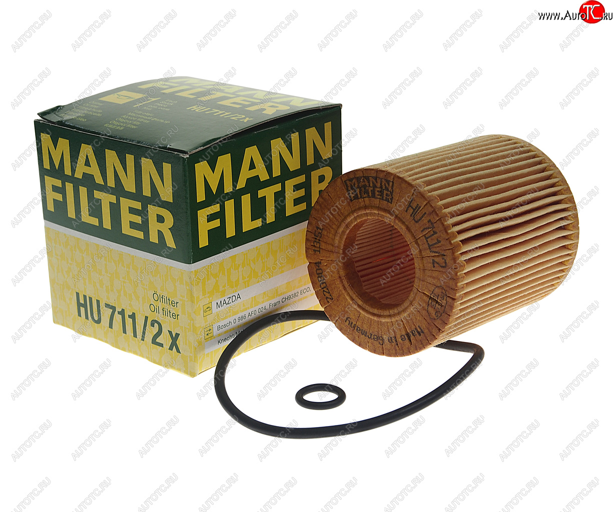 Фильтр масляный FORD Mondeo 3 (00-),4 (07-) (2.3) MAZDA 6 (02-) MANN hu7112 x