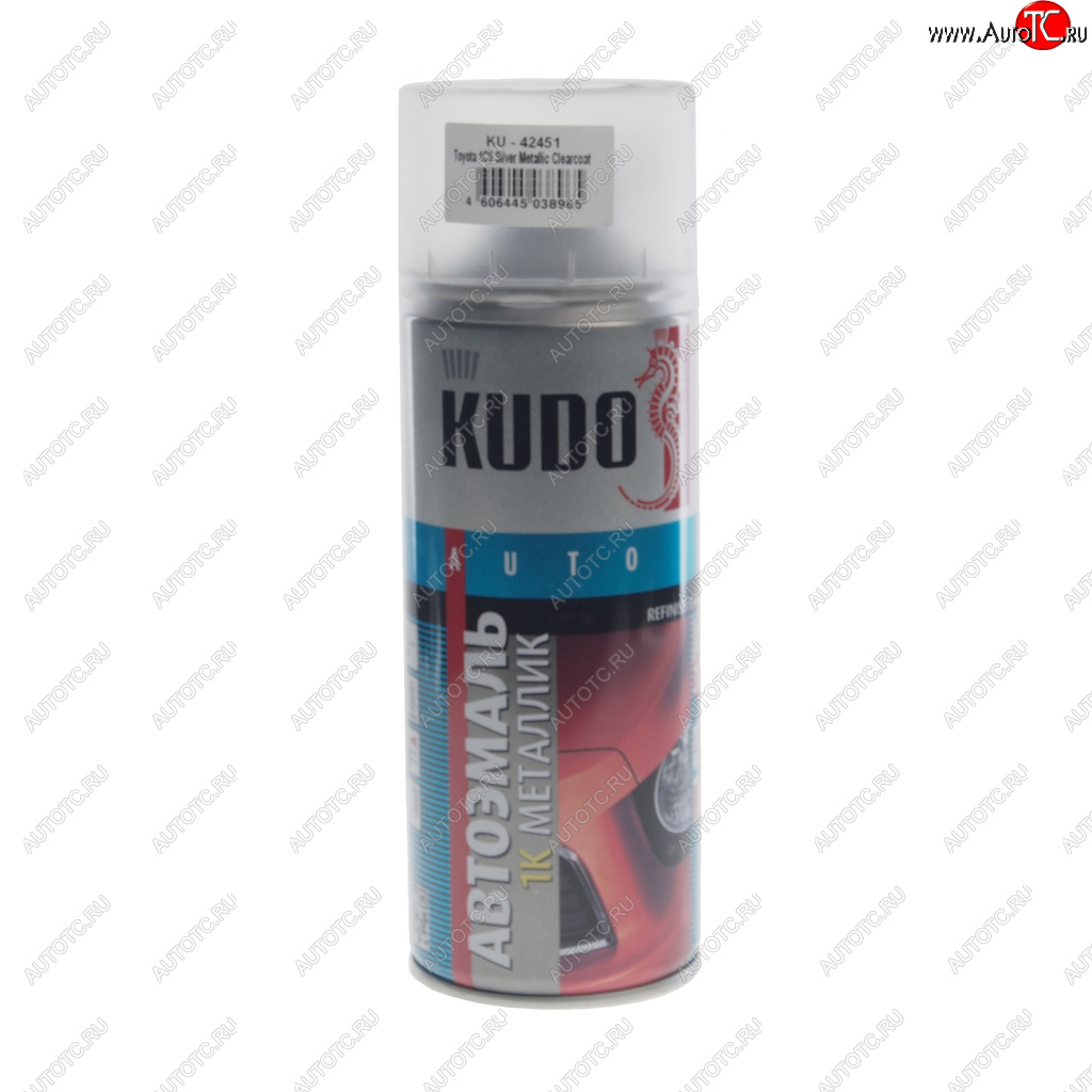 Краска TOYOTA 1C0 Silver Metallic Clearcoat аэрозоль 520мл KUDO ku-42451