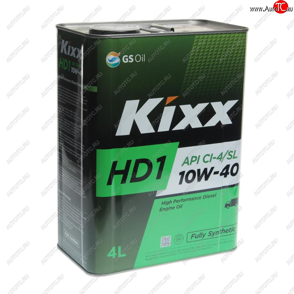 Масло дизельное HD1 API CI-4SL 10W40 синт.4л KIXX l206144te1