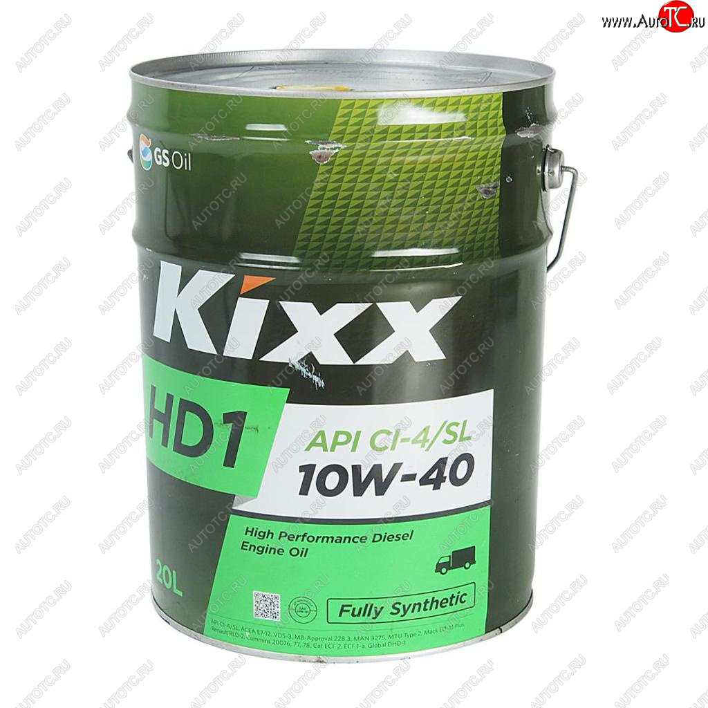 Масло дизельное HD1 API CI-4SL 10W40 синт.20л KIXX l2061p20e1